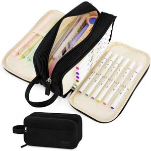 Cute Big Pencil Case Pouch Bag with Handle for Teen Girls Boy Gift, 9.1 x 3.5 x 4.9 inches