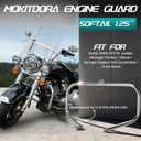 MoKitDora Softail Engine Guard Highway Crash Bar 1.25" Fat for Harley 2000-2017 FL Heritage Classic Deluxe Fat Boy FLSTF Models, Chrome