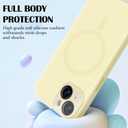 for iPhone 14 Magnetic Case, Cute Soft Liquid Silicone Case for Women Girls Men Anti-Scratch Anti-Drop Shockproof Bumper Full Camera Lens Protection Cover for iPhone 14-Yellow