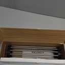 Black Expandable Roll Up Dish Drying Rack Up to 22.8''with 2 Storage Baskets, Over The Sink Kitchen Rolling up Dish Drainer Drying Rack , Foldable, Rollable, for Kitchen Dishes(Expandable Width Size)