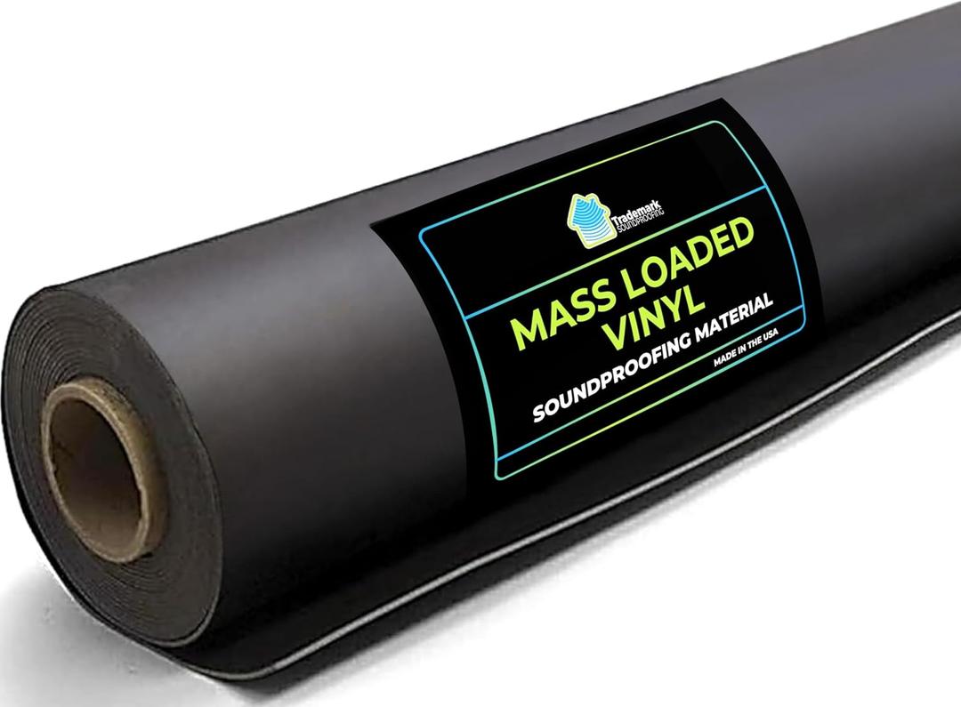 Trademark Soundproofing Mass Loaded Vinyl 1lb - MLV Soundproofing for Wall Sound Barrier - Sound Insulation - Made in USA - 4' x 25' Covers 100 sf - Made in USA Trademark Soundproofing Mass Loaded Vinyl 1lb - MLV Soundproofing for Wall Sound Barrier - Sound Insulation - Made in USA - 4' x 25' Covers 100 sf - Made in USA