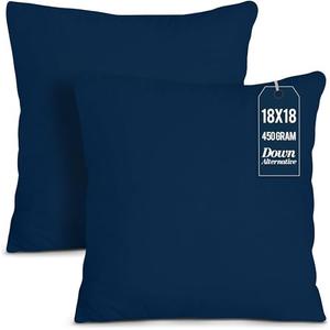 Utopia Bedding Throw Pillows Insert (Pack of 2, Navy) - 12× 12 Inches Bed and Couch Pillows - Indoor Decorative Pillow