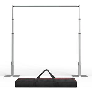 EMART Pipe and Drape Backdrop Stand Kit, 12ftx10ft Heavy Duty Adjustable Photo Background, Metal Frame with Flat Base for Wedding, Birthday Party, Banquet Decorations, 12x10FT