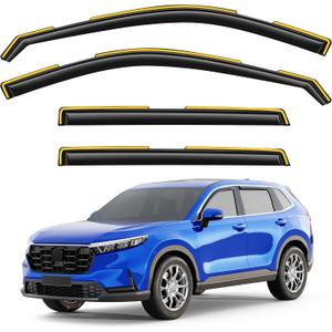in-Channel Window Visors Rain Guards for Honda CR-V CRV 2023-2026 2027 LX EX EX-L Sport Hybrid Sport Touring, 4PCS Dark Smoke Window Deflectors, Vent Visors, Vent Shades, Car Accessories