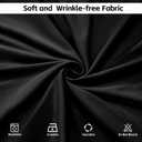 Black Backdrop Curtains for Wedding Parties, 10x10FT Wrinkle Free Photo Backdrop Curtains for Wedding Birthday Party Baby Shower, Fabric Drape with Rod Pockets 5ft x10ft, 2 Panels