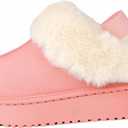 Women's Platform Slippers Winter Mini Boots Anti-Slip Suede Slip on Women Sneakers Fur Lined House Slippers for Indoor Outdoor (Brown, XL)