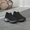 STQ Walking Shoes Women Slip on Sneakers Non Slip Work Arch Support Tennis Plantar Fasciitis Orthopedic Breathable Mesh Comfortable Ladies Nursing