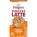 Folgers Buttery Caramel Flavored Instant Latte, 4.2 Ounce Pack of 8 (Best By 12/10/2025)