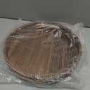 Round Decorative Tray, Wooden Serving Tray with Handles, 11.8in Vintage Brown Decorative Trays for Coffee Table, Kitchen Counter,bandejas decorativas