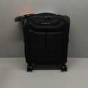 Hanke Underseat Carry On Luggage with Wheels, Lightweight Small Suitcase Airline Approved 16 Inch Softside Personal Item Travel Bag for Women Men, Compact Under Seat Luggage with Spinner Wheels,Black