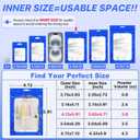 100 Pack Smell Proof Bags, Resealable Packaging Bags Mylar Bag with Frosted Clear Window, Sealed Pouches Foil Pouch Smell Proof Zipper Pouches for Food Storage (Blue, 4.13 x 5.91)