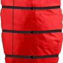 ZOBER Upright Christmas Tree Storage Bag With Drawstring Hem - Oxford Waterproof Fabric Christmas Tree Bag For Storage Box For Xmas - Strong, Durable Straps & Handles (Red W/Straps, 9 Feet)