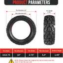 10x2.75-6.5 Tubeless Tire,10 Inch Electric Scooter Replacement tire Compatible with Speedway Dualtron Joyor Titan Segway gotrax