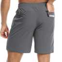Riskrole 2 Pack Men's Athletic Shorts 7 Inch Inseam Lightweight Quick Dry Running Shorts for Men Gym Workout Shorts