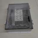 Joinfworld White Outdoor Electrical Box Waterproof Clear Enclosure, 16x11x6 ABS Plastic WiFi Box with Fan Vented Dust Screen (Clear 15.7"x11"x5.9")