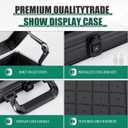 Trade Show Display Case Table Top Portable Aluminum Sports Card Display Case Frame with Clear Acrylic Showcase with Locks for Jewelry Craft Collector Shows