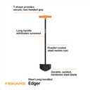 Fiskars 38.5" Steel Edger Lawn Tool, Manual Long-Handled Edger for Grass and Garden Tiller for Soil, Garden and Yard Tool