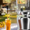 WantJoin Beverage Dispenser With Stand -2 Gallon Beverage Dispenser Drink Dispenser w/Upgraded Dual Cores & Base, Leakproof Spigot, Visible Container, Drink Dispenser For Parties, Events, Gathering (EXP 01/01/27)