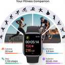 Smart Watch, Fitness Watch for Women Men with 24/7 Heart Rate/Blood Pressure Monitor,Pedometer, Sleep Tracker, 120+ Sport Modes, IP68 Waterproof Activity&Fitness Tracker Compatible with Android iPhone
