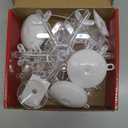 [Timer] Christmas Window Decorations, 3 Pack Snowflake Christmas Window Lights with Suction Cup, Hanging LED Battery Operated Xmas Lights Indoor Outdoor Xmas Tree Fireplace Home Party Decor - While (White)