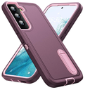 BaHaHoues for Samsung Galaxy S26 Case with Built in Kickstand,Shockproof/Dustproof/Drop Proof Military Grade Protective Cover for Galaxy S26 5G 6.1 inch(Night Purple/Baby Pink)