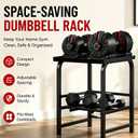 Dumbbell Rack, Adjustable Dumbbell Storage Rack for Home Gym