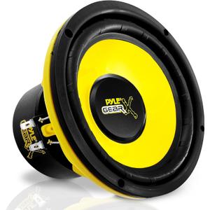 Pyle 6.5 Inch Mid Bass Woofer Sound Speaker System - Pro Loud Range Audio 300 Watt Peak Power w/ 4 Ohm Impedance and 60-20KHz Frequency Response for Car Component Stereo PLG64,Yellow