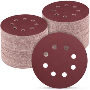 POTUINOM 100 PCS 5 Inch Sanding Discs 1000 Grit, Round Hook and Loop Sandpaper for Random Orbital Sander
