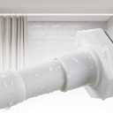 ALLZONE Tension Shower Curtain Rods No Drilling, 29 to 85 Inches, Spring Loaded Curtain Rods for Windows, Adjustable Shower Rod for Bathroom, Heavy Duty Tension Rod Fits Various Wall Types, White