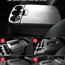 KBH Center Console Armrest Cover for 2007-2013 Chevy Silverado & Tahoe & Suburban, GMC Sierra & Yukon, Middle Console Lid Cushion, PU Leather, Anti-Scratch, Beige (Fits Jump Seat Console)