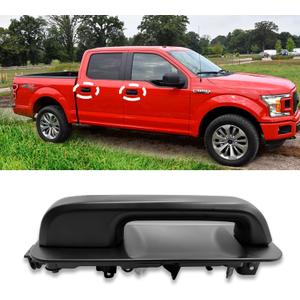 Moonlinks 1PCS Compatible with Ford F150 Door Handle Exterior,2015-2020 F150 Front/Rear Passenger Right Side Door Handle Replacement,Smooth Black(14603671/FL3Z1522404CAPTM)
