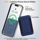 for Magsafe Wallet, 180 Adjustable Phone Grip & Card Holder, Strongest Magnetic Wallet for iPhone 17/16/15/14/13/12 Series, Holds 6+ Cards, Hidden Slot, RFID Blocking with Adjustable Stand