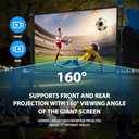 Outdoor Projector Screen with Stand 150 Inch: VOOPVOR Portable Projection Screen and Stand, Indoor Rear Front Movie Screen 16:9 4K HD, with Carry Bag,Support Height Adjustable for Home Theater Camping