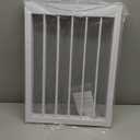 Free Standing Dog Gate Indoor, Foldable Dog Gate for Doorways Stairs Hallways, 3-Panel Freestanding Pet Gate with Support Feet for Stability, Folding Puppy Gate Easy to Move, Doggy Gate 54"x24" (White)