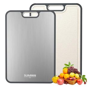 Titanium Cutting Board for Kitchen, Cutting Board Double Sided Food Grade, Pure Titanium/PP, Easy to Clean Large Size 16”×10”