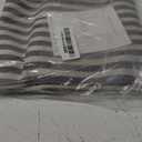 jinchan Linen Kitchen Curtains 36 Inch Length Striped Tier Curtains Ticking Stripe Small Drapes for Living Room Bathroom Cafe Small Window Farmhouse Rustic Pinstripe Rod Pocket 2 Panels Black