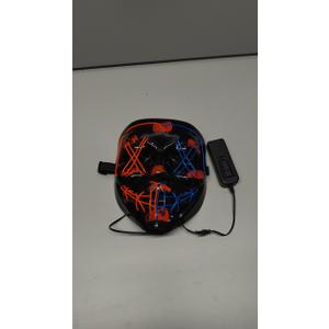 Halloween LED Purge Mask, 2 Pack Scary Masks, Glow Halloween Mask Light Up with 3 Lighting Modes for Men Women Adult on Halloween Costume Party, aldult, Black