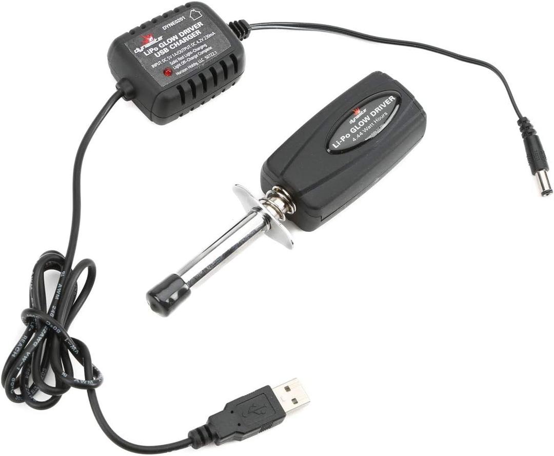 Dynamite LiPo Glow Driver w/Batt & USB Charger DYNE0201 Glow Plugs