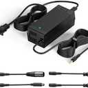 WUKUR 54.6V 2A Electric Scooter Charger 5 Connectors for 48V Lithium Batteries Compatible with Lectric XP 2.0/3.0, for Ecotric City/Beach, for Evercross H5/H7 Ebike