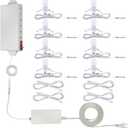 Meonum Christmas Village Light System Set Accessory Cord with 8 LED Light Bulbs Compatible with Department 56 Christmas Building and Accessory Craft Village House Lighting System, Blow Mold Light