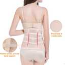 Trendyline Women Postpartum Girdle Corset Recovery Belly Band Wrap Belt,Beige Nude, Medium