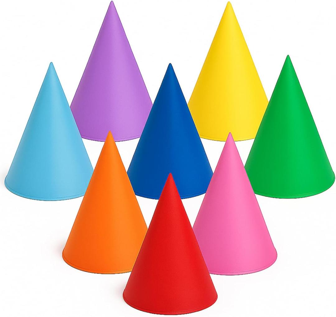 SATINIOR Gnome Hats Felt Crayon Accessory Fairy Dunce Witch Dwarf Cone Hat for Adult Halloween Christmas (Pastel Color)