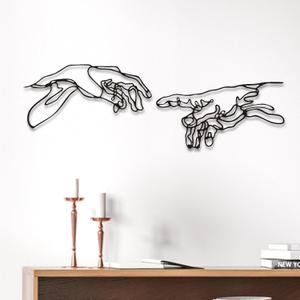 Hands of God Metal Christian Home Decor,Minimalism Jesus Wall Decor Two Pieces, Enhance Home Art Atmosphere, Christian Faith Multifunctional Religious Wall Sculpture