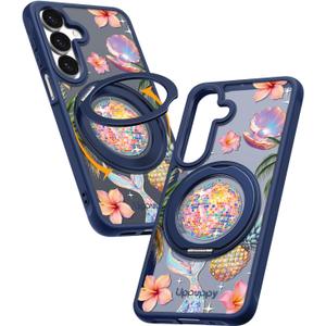 Uppuppy for Samsung Galaxy A16 4G/5G Case- Compatible with MagSafe for Women Girls Bulit-in 360 Rotatable Magnetic Ring Holder Kickstand Cute Aesthetic Y2K Design for Samsung A16 (Summer)