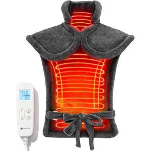 CooCoCo HSA Approved Heating Pad for Back Pain Relief, FSA Eligible Items Only, Electric Heat Pad for Neck Shoulders, Auto Off, Moist Heating, 24"x33", 10ft Cord, Gray