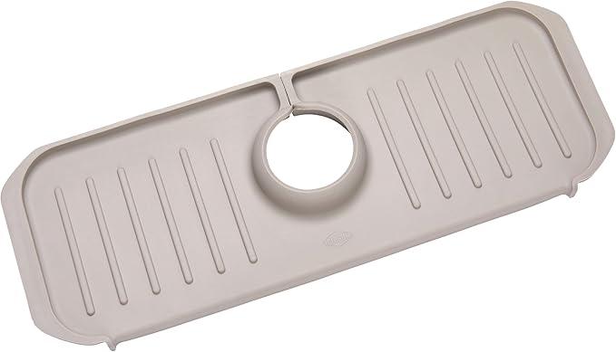 Clorox KeptClean Kitchen Faucet Splash Guard, Almond Cream