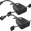 Feit Electric Smart Dual Outdoor Plug, WiFi Waterproof Plug, Grounded Sockets, Compatible with Alexa and Google Assistant, App Controlled, 15Amp Indoor/Outdoor 2 Outlet WiFi/WP (3 Pack)