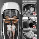 Umbrauto SUV Air Mattress for Trunk: Upgraded Car Camping Mattress with Flocked Surface and Extra Thick Bottom, Van Sleeping Bed for Back Seat with Pump, Nozzle, Repair Patch, Carry Bag