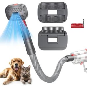 Pet Dog Grooming Attachment Kit Compatible with Dyson V7 V8 V10 V11 V12 V15 Vacuums (Not for V6), Dog Deshedding Brush Attachment for Shedding Grooming, Hair Grooming Tools for Dog and Cat, 6 Pack