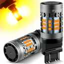 iFunyLED 2PCS 3157 LED Bulb, Super bright 3156 3056 3057 3047 3457 4157 LED, Anti Hyper Flash CANBUS Error Free, Replacement Light Kit Set for Car Turn Signal Blinker Lights - Amber